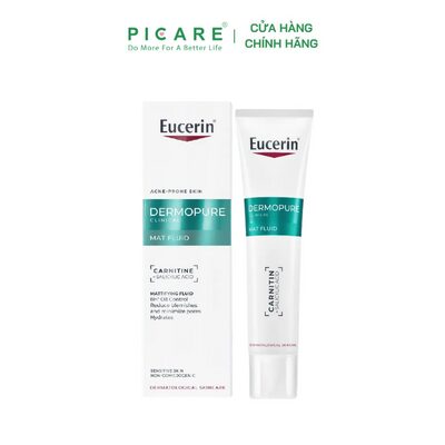 Kem Dưỡng Kiểm Soát Dầu Giảm Mụn Eucerin Dermopure Clinical Mat fuild 40ml