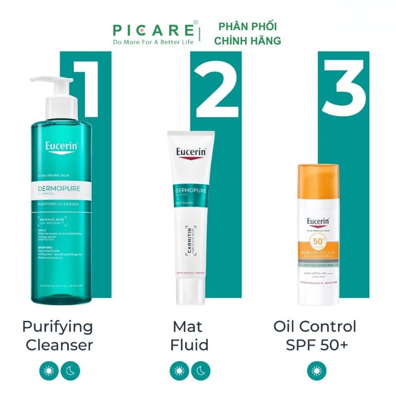 Kem Dưỡng Kiểm Soát Dầu Giảm Mụn Eucerin Dermopure Clinical Mat fuild 40ml - Ảnh 9
