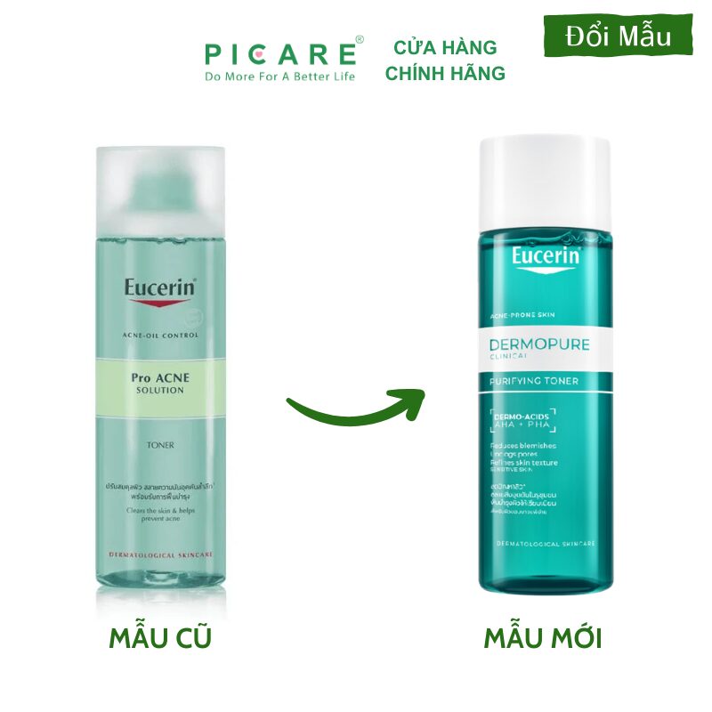 Nước Hoa Hồng Cân Bằng Cho Da Mụn Eucerin Dermapure Clinical Toner 200ml - Ảnh 2