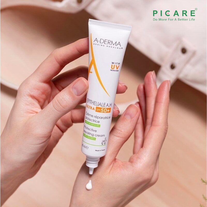 Kem hỗ trợ liền sẹo phục hồi và tái tạo da bị tổn thương có chống nắng A-Derma Epitheliale A.H Ultra SPF50+ Cream 40ml - Ảnh 4