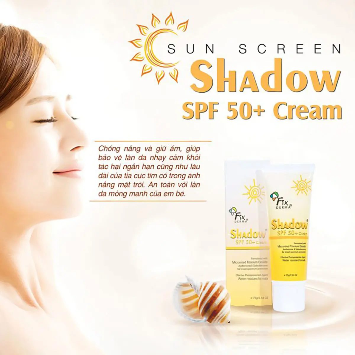 Kem Chống Nắng Fixderma Shadow SPF50+ Cream 75g – PiCare