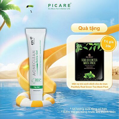 Gel hỗ trợ giảm mụn trứng cá mụn đầu trắng giảm tái phát mụn Acne Clean Extra Gel 15g