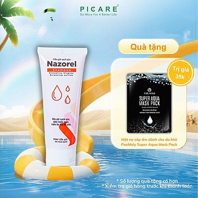 Dầu gội cải thiện da đầu dầu, giảm gàu ngứa Nazorel Shampoo 50ml