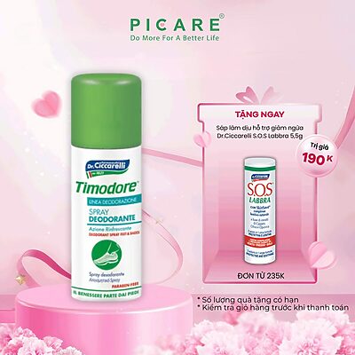 Xịt Khử Mùi Chân & Giày Dr. Ciccarelli Timodore Deodorant Spray 150 ml