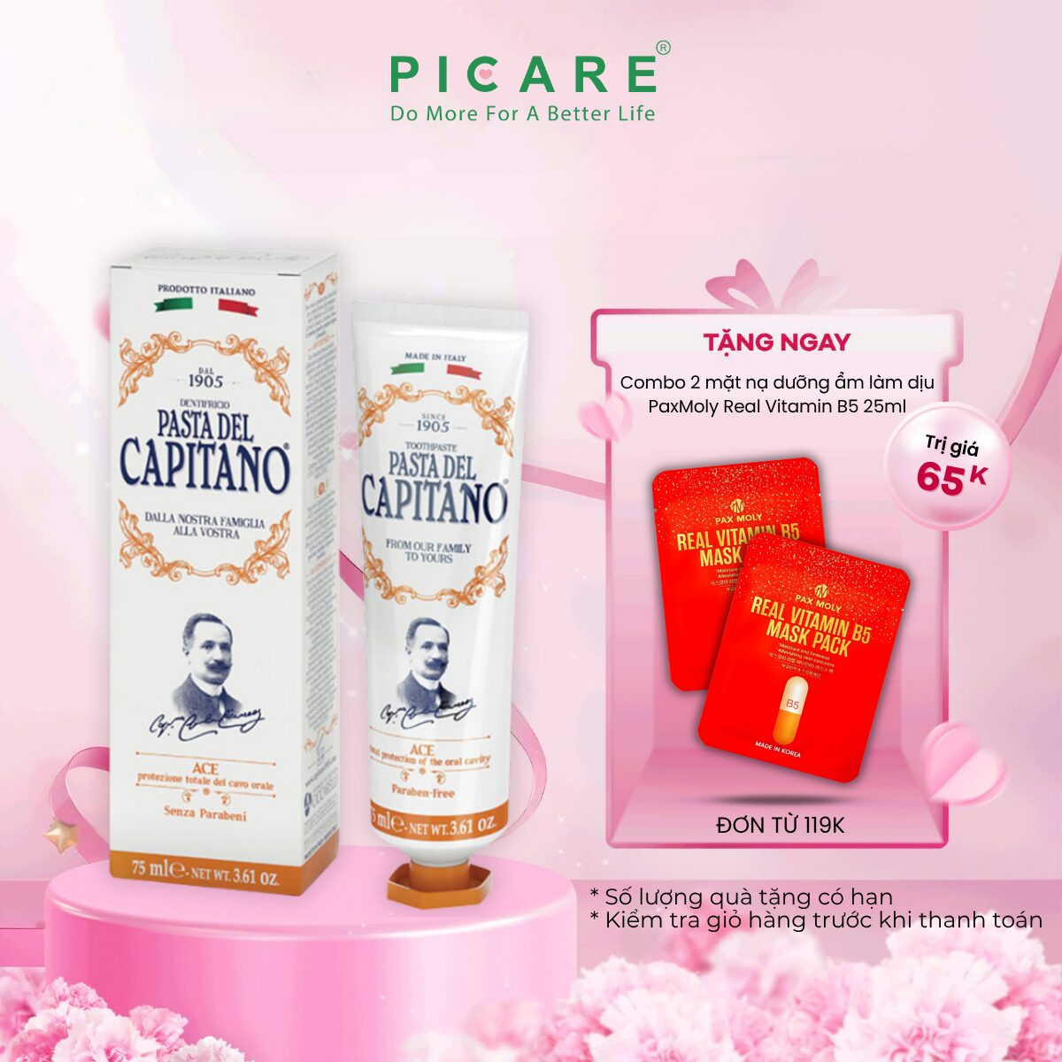 Kem đánh răng Pasta del Capitano 1905 ACE – 75ml