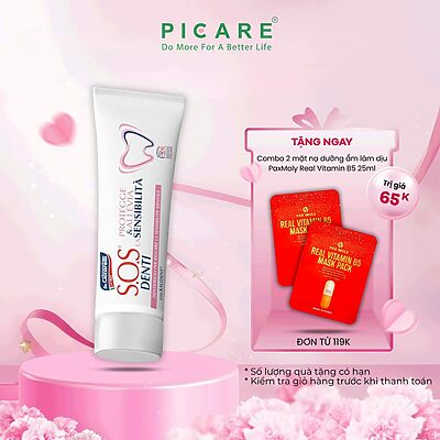 Kem đánh răng giảm ê buốt, chăm sóc răng nhạy cảm - S.O.S DENTI Sensitivity Toothpaste 75ml