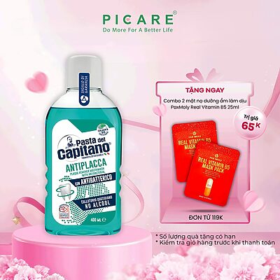 Nước súc miệng Pasta del Capitano Plaque Remover (Loại bỏ mảng bám) – 400ml