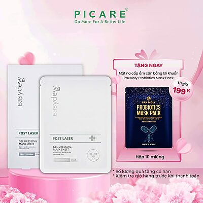 Mặt nạ cấp ẩm phục hồi dành cho da nhạy cảm da sau laser Easydew RX Post Laser Gel Dessing Mask Sheet 38ml hộp/ 5 miếng