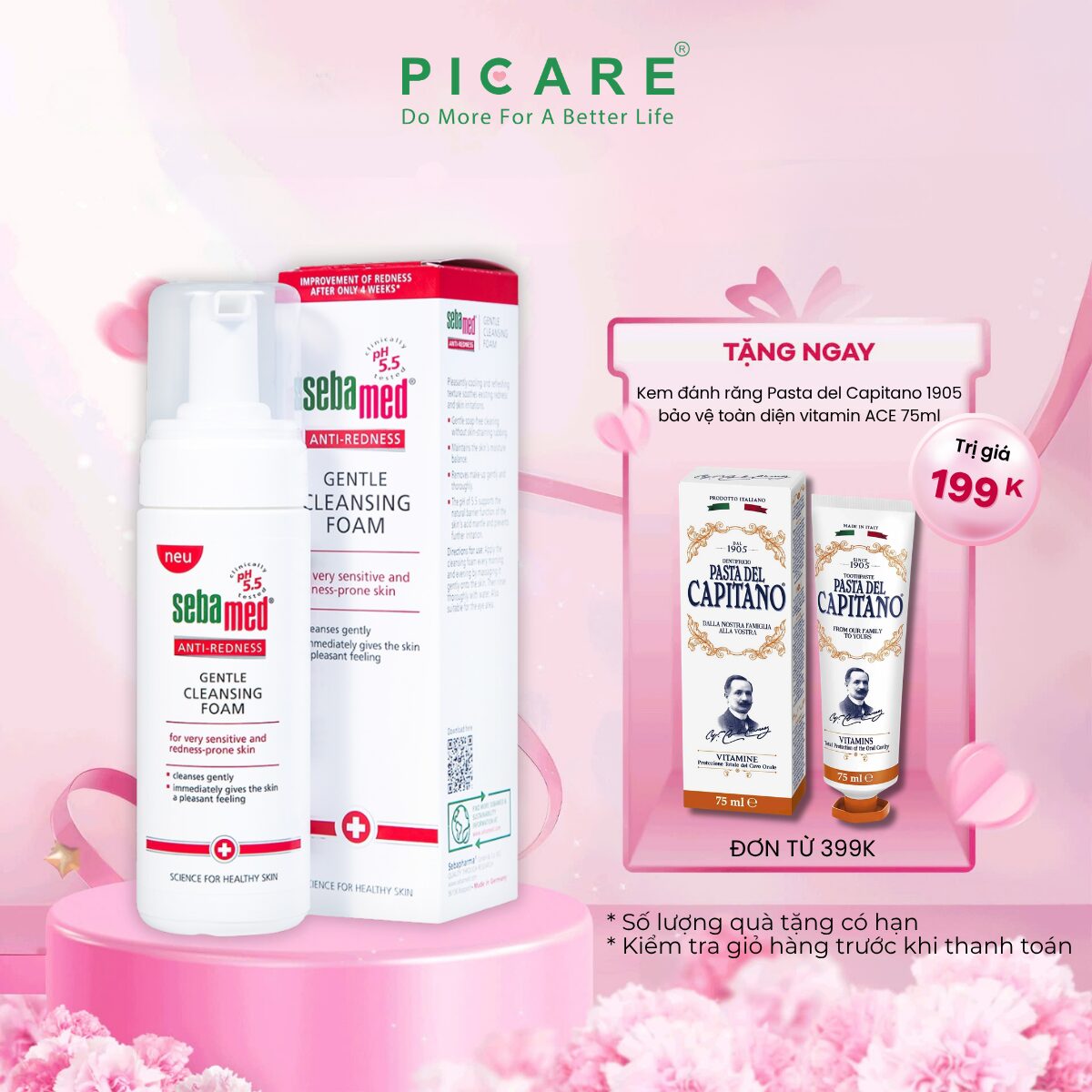 Sữa Rửa Mặt Sebamed Anti-Redness Gentle Cleansing Foam 150ml