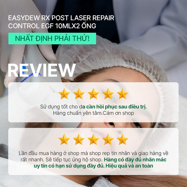 Easydew Rx Post Laser Repair Control EGF 10ml x 2 ống - Ảnh 7