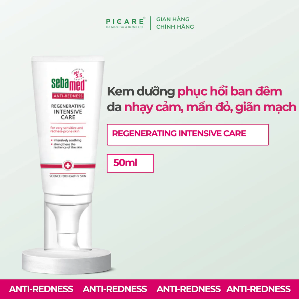 Kem Dưỡng Da Ban Đêm Sebamed Anti-Redness Regenerating Intensive Care 50ml - Ảnh 5