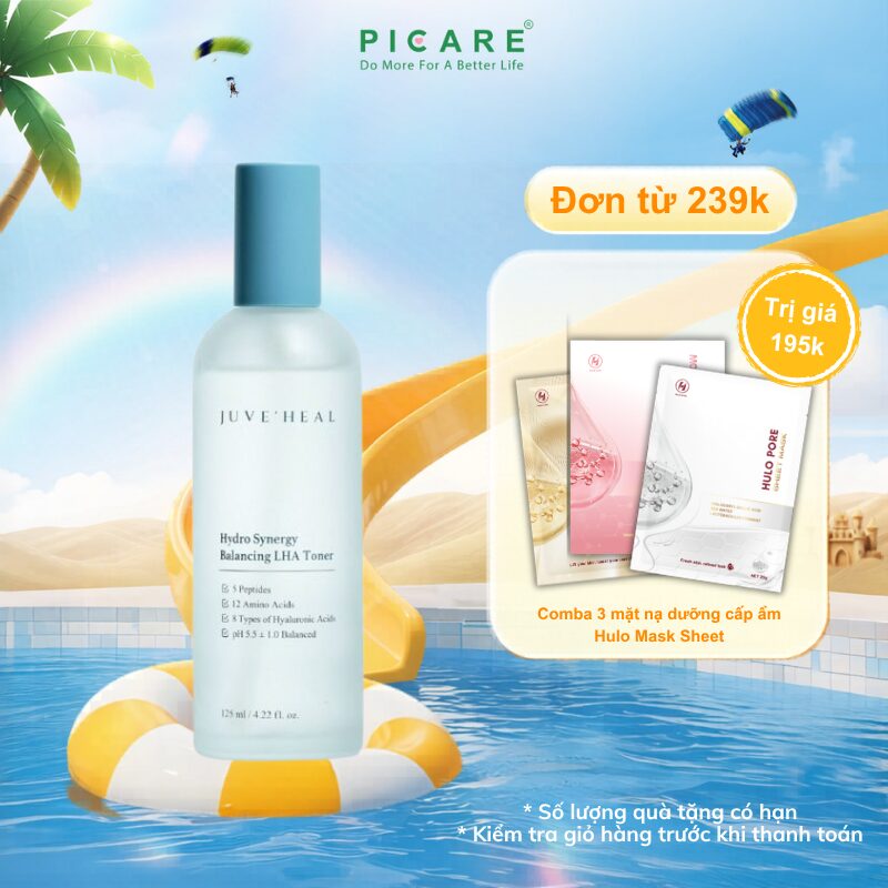 Nước cân bằng cấp ẩm dưỡng sáng da Juve'Heal Hydro Synergy Balancing LHA Toner 125ml