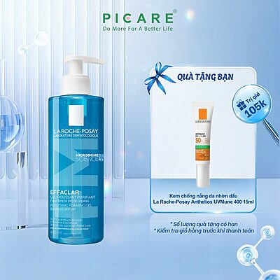 Gel rửa mặt tạo bọt làm sạch La Roche-Posay Effaclar Purifying Foaming Gel 400ml