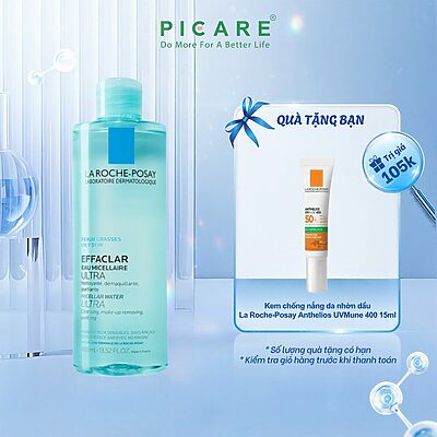 Nước Tẩy Trang & Làm Sạch Sâu Dành Cho Da Dầu Nhạy Cảm La Roche-Posay Effaclar Micellar Water 400ml