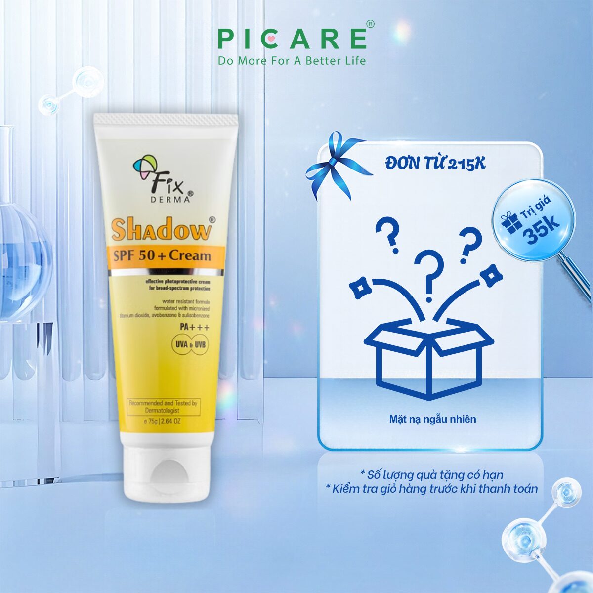 Kem Chống Nắng Fixderma Shadow SPF50+ Cream 75g
