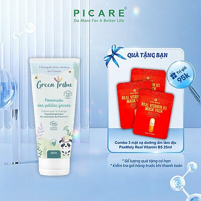 Kem dưỡng ẩm làm dịu da hỗ trợ giảm ngứa và kích ứng cho bé Green Tribu Pommade des petites fesses 75ml