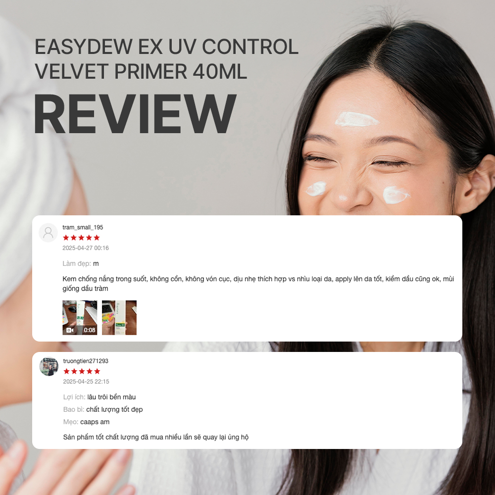 Easydew Ex UV Control Velvet Primer 40ml - Ảnh 8