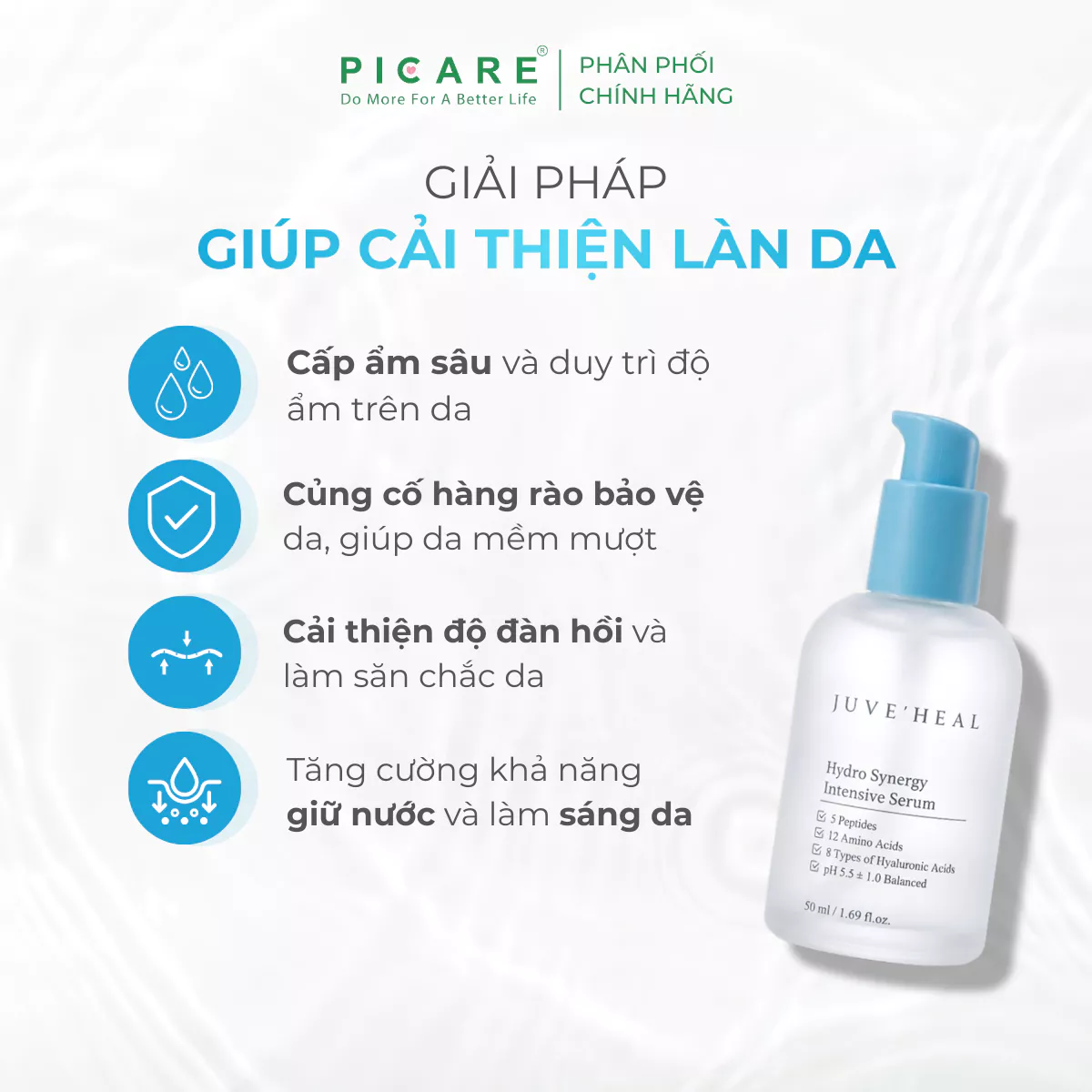 Tinh chất dưỡng sáng da cấp ẩm hỗ trợ phục hồi Juve'Heal Hydro Synergy Intensive Serum 50ml - Ảnh 4