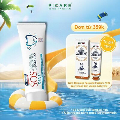 Kem đánh răng hỗ trợ phục hồi men răng cho răng nhạy cảm - S.O.S DENTI Enamel Toothpaste 75 ml