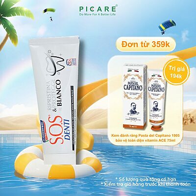 Kem đánh răng trắng răng, loại bỏ mảng bám - S.O.S DENTI Whiteness Toothpaste 75 ml