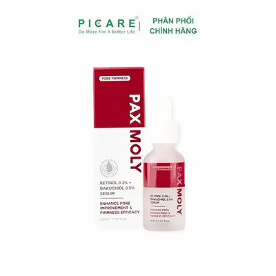 Tinh chất giúp làm mờ thâm và các dấu hiệu lão hoá Pax Moly Retinol 0.3% + Bakuchiol 0.5% Serum 30ml