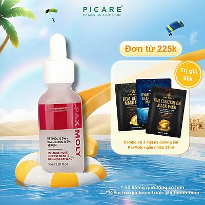 Tinh chất giúp làm mờ thâm và các dấu hiệu lão hoá Pax Moly Retinol 0.3% + Bakuchiol 0.5% Serum 30ml