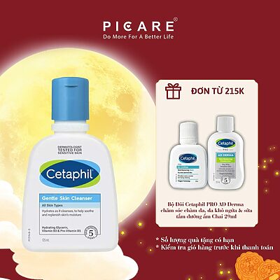 Sữa Rửa Mặt Dịu Lành Cho Da Nhạy Cảm Cetaphil Gentle Skin Cleanser 125ml