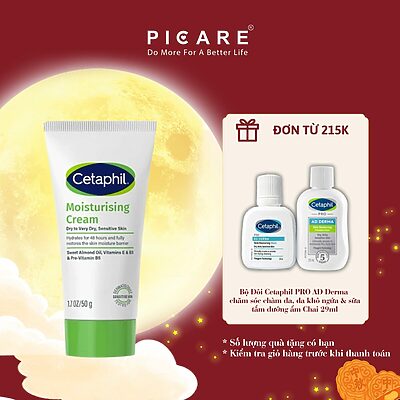 Kem dưỡng ẩm dịu lành cho da nhạy cảm cấp ẩm sâu đến 48H Cetaphil Moisturizing Cream 50g