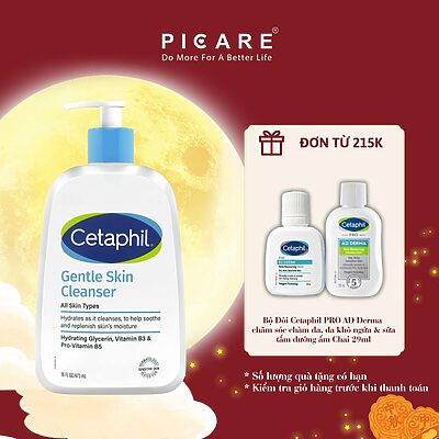 Sữa Rửa Mặt Dịu Lành Cho Da Nhạy Cảm Cetaphil Gentle Skin Cleanser 473ml