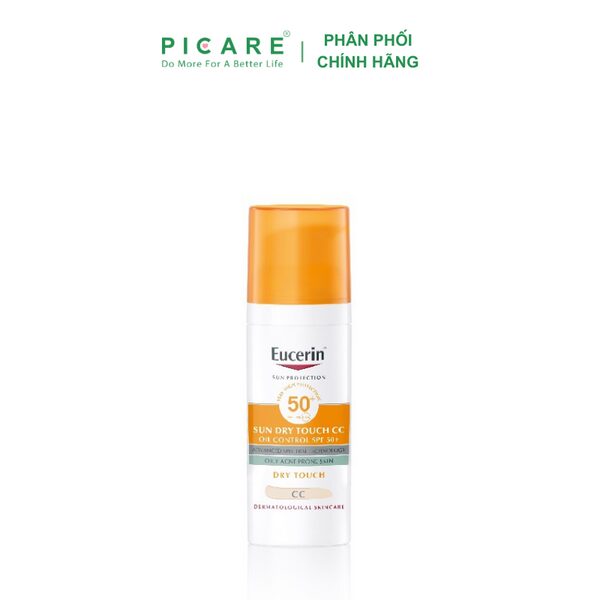 Kem Chống Nắng Che Khuyết Điểm Eucerin Sun Dry Touch CC Oil COntrol SPF50+ 50ml - Ảnh 6
