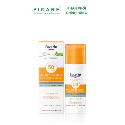 Kem Chống Nắng Che Khuyết Điểm Eucerin Sun Dry Touch CC Oil COntrol SPF50+ 50ml