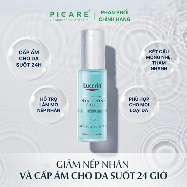 Tinh Chất Cấp Ẩm Ngăn Ngừa Lão Hóa Eucerin Hyaluron-Filler Moisture Booster 30ml - Ảnh 3