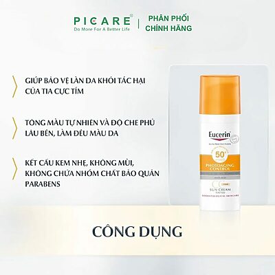 Alternative view of Kem Chống Nắng Che Khuyết Điểm Eucerin Sun Dry Touch CC Oil COntrol SPF50+ 50ml