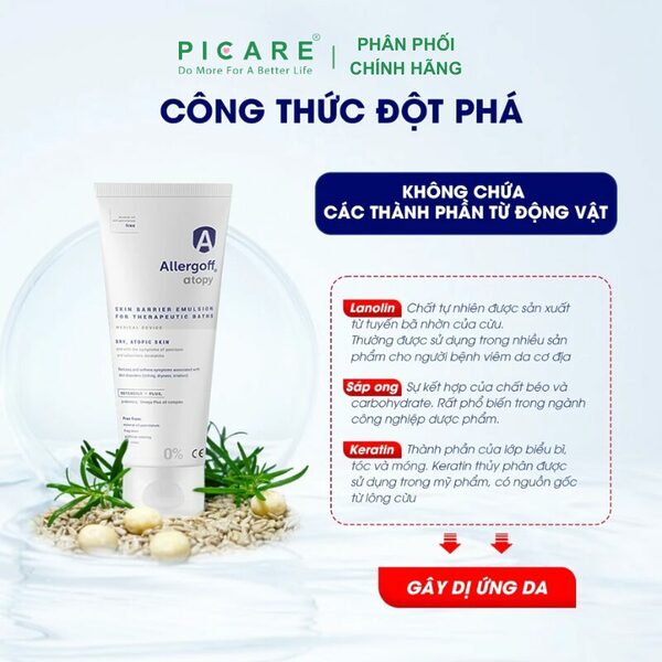 Sữa Tắm Chuyên Biệt Làm Dịu Da, Dưỡng Ẩm Allergoff Atopy 250ml - Ảnh 8