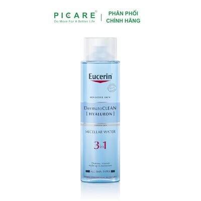 Nước Tẩy Trang Dành Cho Da Nhạy Cảm Eucerin Dermato Clean Hyaluron Micellar Water 3In1 400ml