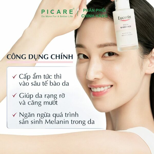 Gel cấp ẩm và dưỡng da sáng Eucerin Even Radiance Water Gel Moisturizer 50ml - Ảnh 3