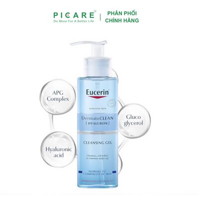 Alternative view of Gel rửa mặt cấp ẩm cho da nhạy cảm Eucerin DermatoCLEAN Cleansing Gel 200ml