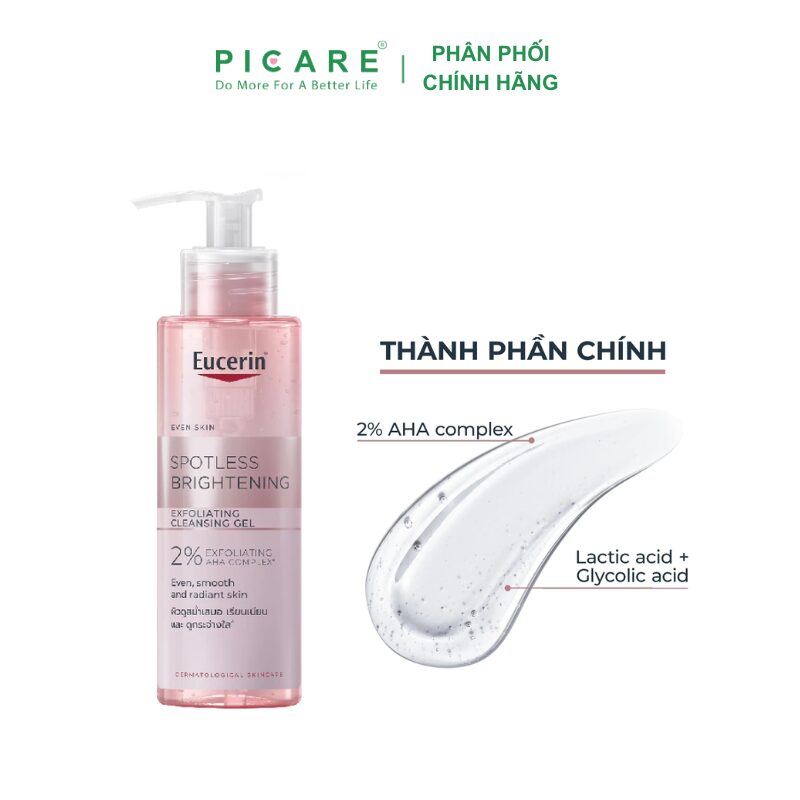 Gel rửa mặt dưỡng sáng da Eucerin Spotless Brightening Cleansing Gel 200ml - Ảnh 2