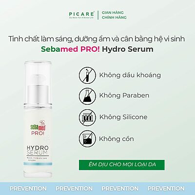 Tinh chất làm sáng, dưỡng ẩm và cân bằng hệ vi sinh Sebamed PRO! Hydro Serum 30ml