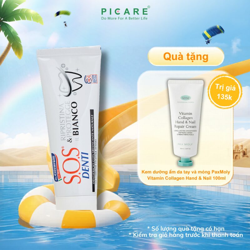 Kem đánh răng trắng răng, loại bỏ mảng bám - S.O.S DENTI Whiteness Toothpaste 75 ml