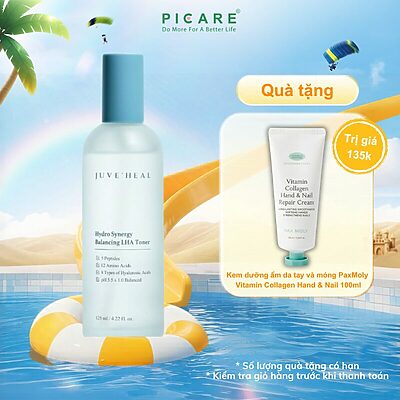 Nước cân bằng cấp ẩm dưỡng sáng da Juve'Heal Hydro Synergy Balancing LHA Toner 125ml