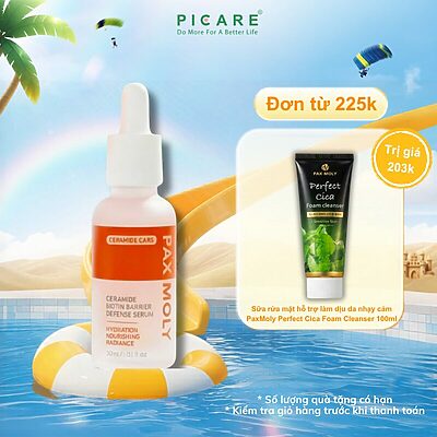 Tinh chất dưỡng ẩm hỗ trợ phục hồi giúp củng cố hàng rào bảo vệ da PaxMoly Ceramide Biotin Barrier Defense Serum 30ml
