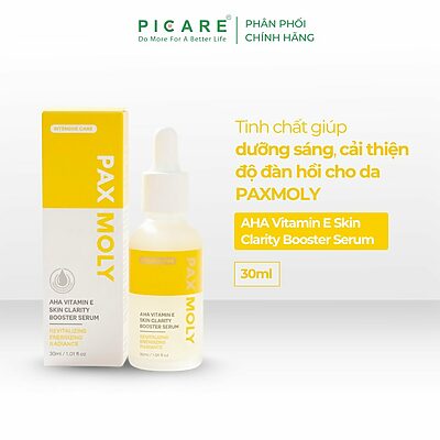 Tinh chất giúp dưỡng sáng, cải thiện độ đàn hồi cho da Pax Moly AHA Vitamin E Skin Clarity Booster Serum 30ml