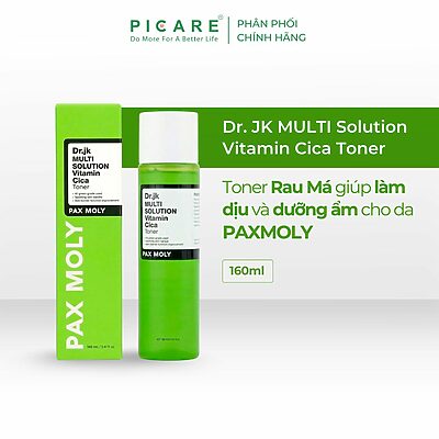 Nước hoa hồng rau má giúp làm dịu và dưỡng ẩm cho da Pax Moly Dr. JK MULTI Solution Vitamin Cica Toner 160ml