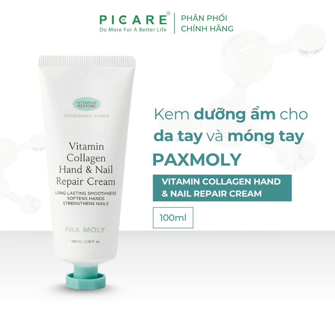 Kem dưỡng ẩm cho da tay và móng tay Pax Moly Vitamin Collagen Hand & Nail Repair Cream 100ml