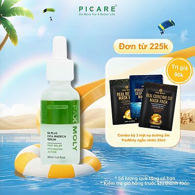 Tinh chất Rau má giúp làm dịu, dưỡng ẩm và hỗ trợ phục hồi da Pax Moly 5x Plus Cica Madeca Serum 30ml