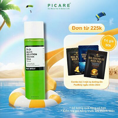 Nước hoa hồng rau má giúp làm dịu và dưỡng ẩm cho da Pax Moly Dr. JK MULTI Solution Vitamin Cica Toner 160ml