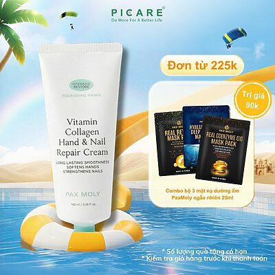 Kem dưỡng ẩm cho da tay và móng tay Pax Moly Vitamin Collagen Hand & Nail Repair Cream 100ml