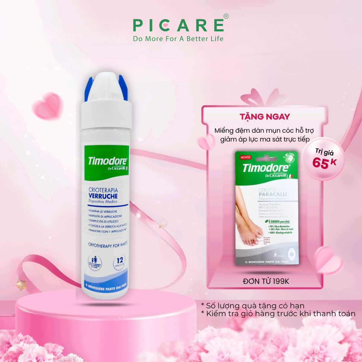Áp lạnh loại bỏ vết chai, mụn cóc Timodore Veruche Crioterapia - 75ml