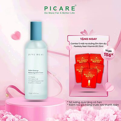 Nước cân bằng cấp ẩm dưỡng sáng da Juve'Heal Hydro Synergy Balancing LHA Toner 125ml